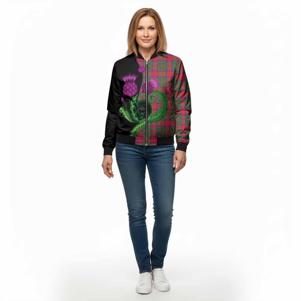 MacIntosh (McIntosh) Tartan Bomber Jacket Traditional Scottish Thistle
