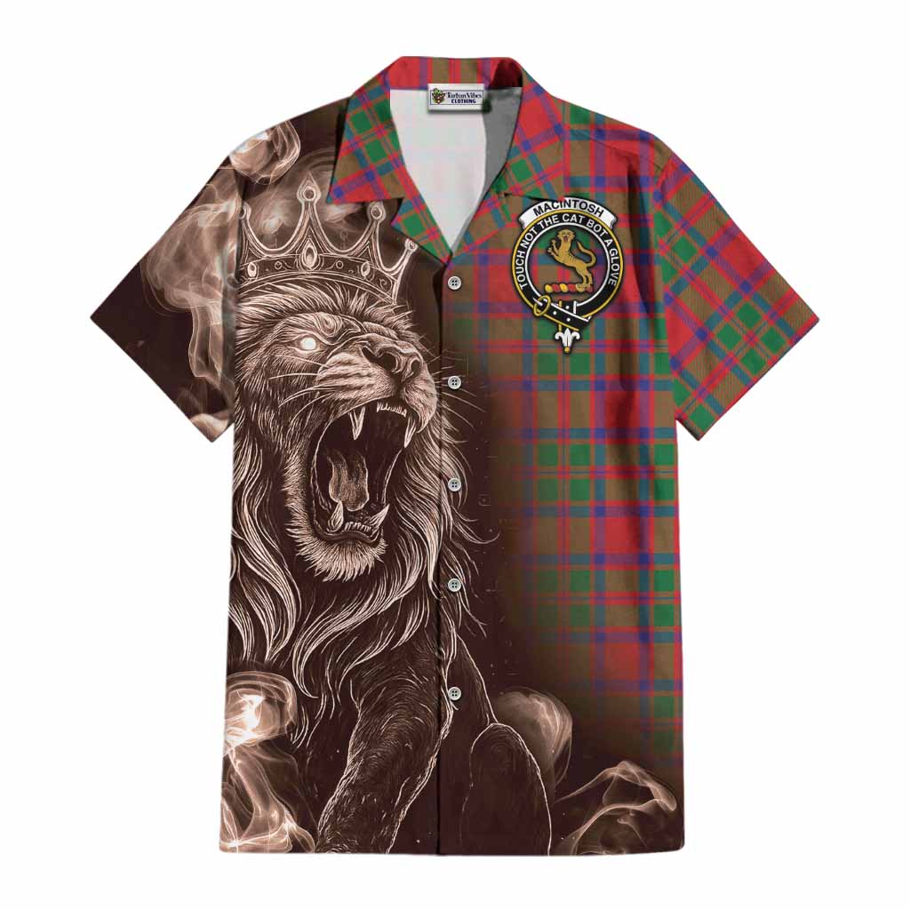 MacIntosh (McIntosh) Tartan Cotton Hawaiian Shirt Roaring Lion Heritage
