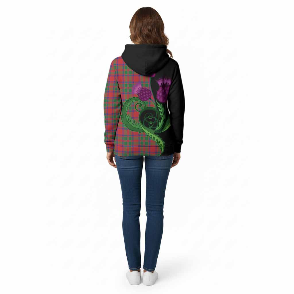 MacIntosh (McIntosh) Tartan Cotton Hoodie Traditional Scottish Thistle