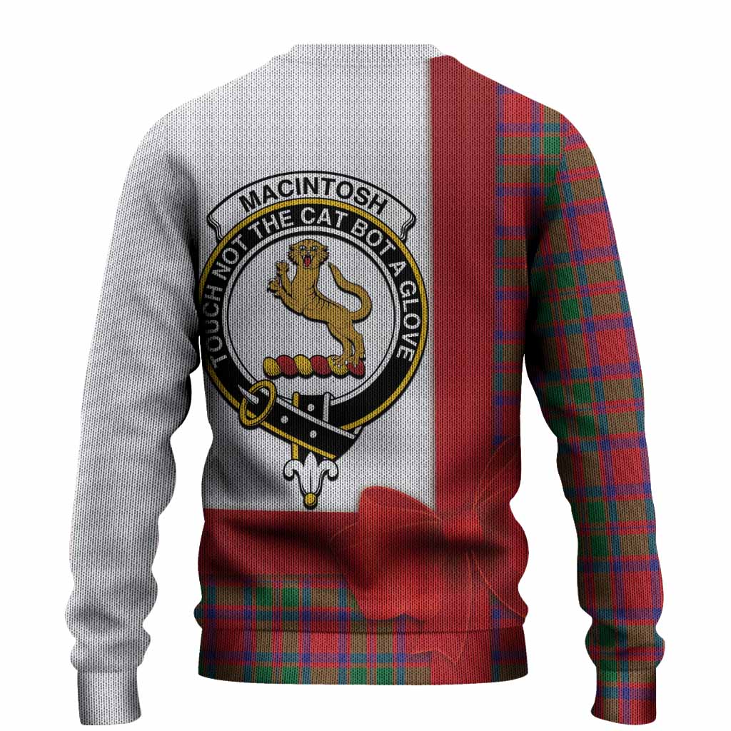 MacIntosh (McIntosh) Tartan Crest Christmas Christmas Ugly Sweater Highland Cow Bagpipes Coquette Bow Style