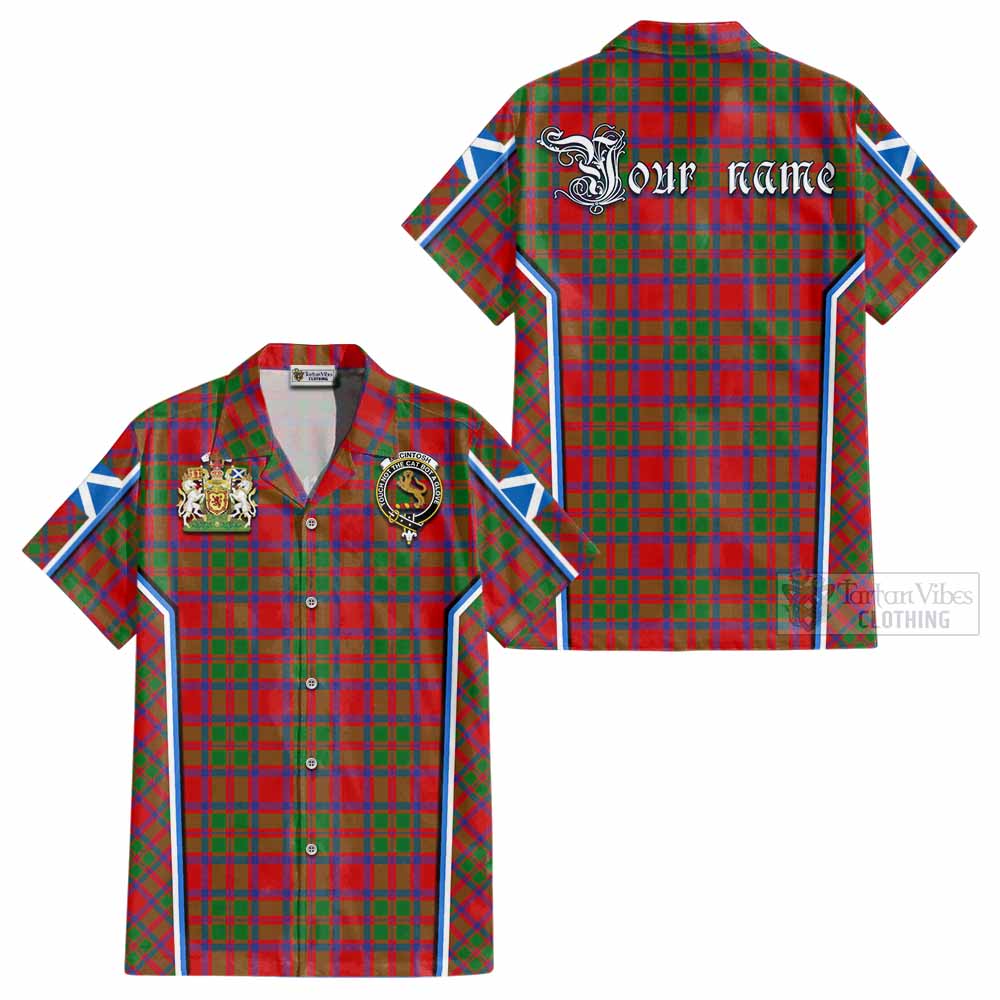 MacIntosh (McIntosh) Tartan Crest Cotton Hawaiian Shirt Scotland Coat of Arm Flag Style - Tartan Vibes Clothing