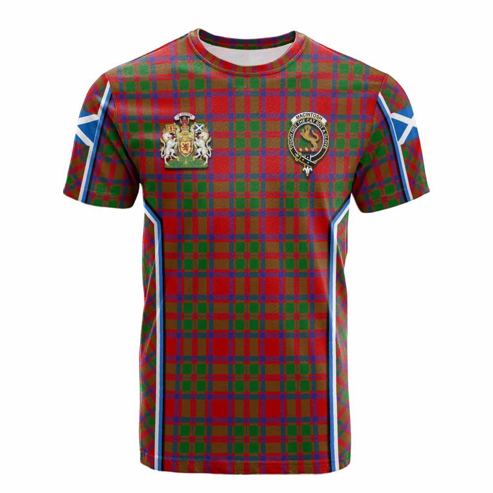 MacIntosh (McIntosh) Tartan Crest Cotton T-shirt Scotland Coat of Arm Flag Style - Tartan Vibes Clothing