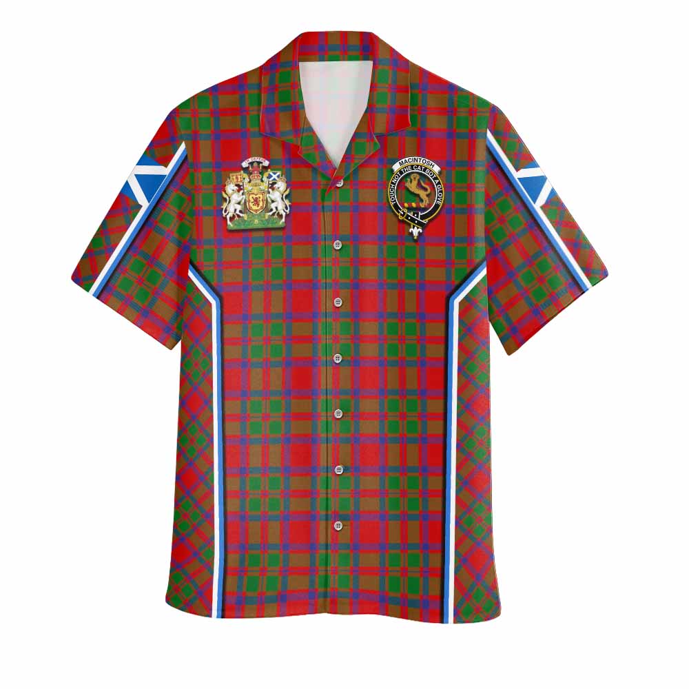 MacIntosh (McIntosh) Tartan Crest Hawaiian Shirt Scotland Coat of Arm Flag Style - Tartan Vibes Clothing