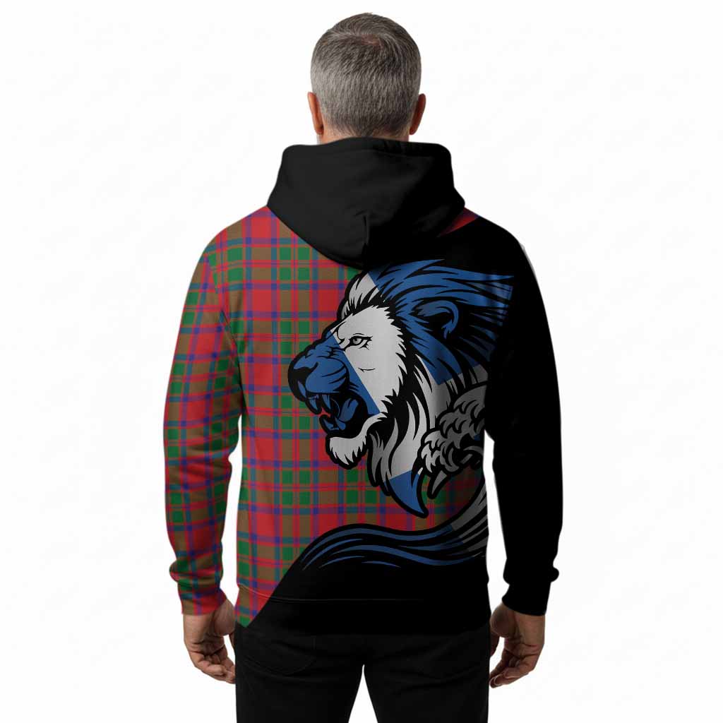 MacIntosh (McIntosh) Tartan Crest Hoodie Scottish Golden Lions Wave Flow