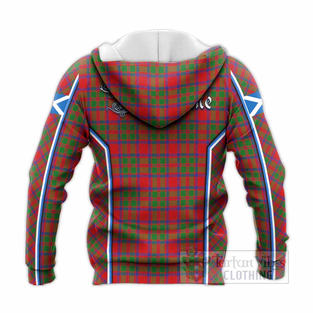 MacIntosh (McIntosh) Tartan Crest Knitted Hoodie Scotland Coat of Arm Flag Style - Tartan Vibes Clothing