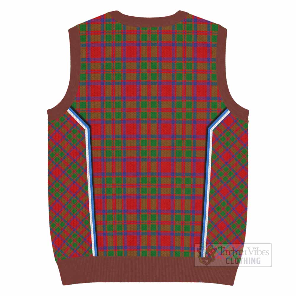 MacIntosh (McIntosh) Tartan Crest Knitted V-Neck Vest Scotland Coat of Arm Flag Style - Tartan Vibes Clothing