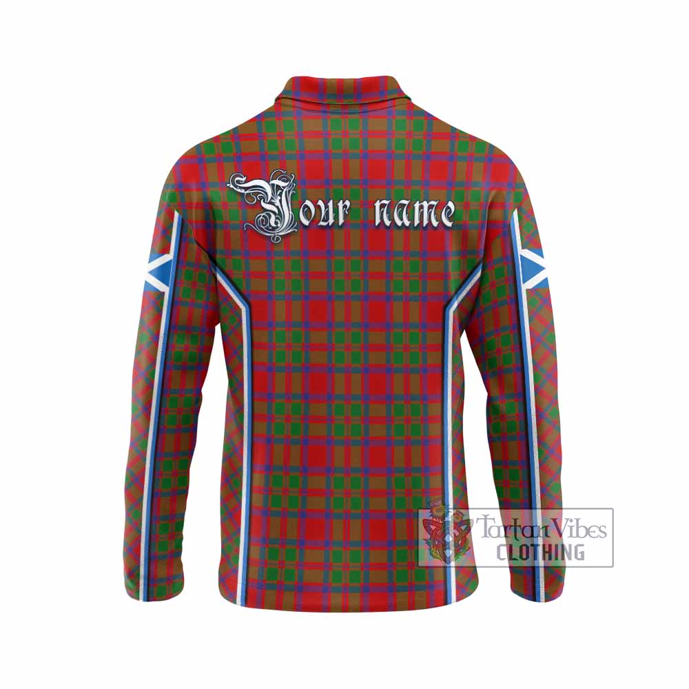 MacIntosh (McIntosh) Tartan Crest Long Sleeve Polo Shirt Scotland Coat of Arm Flag Style - Tartan Vibes Clothing