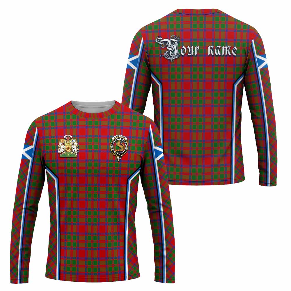 MacIntosh (McIntosh) Tartan Crest Long Sleeve T-Shirt Scotland Coat of Arm Flag Style - Tartan Vibes Clothing