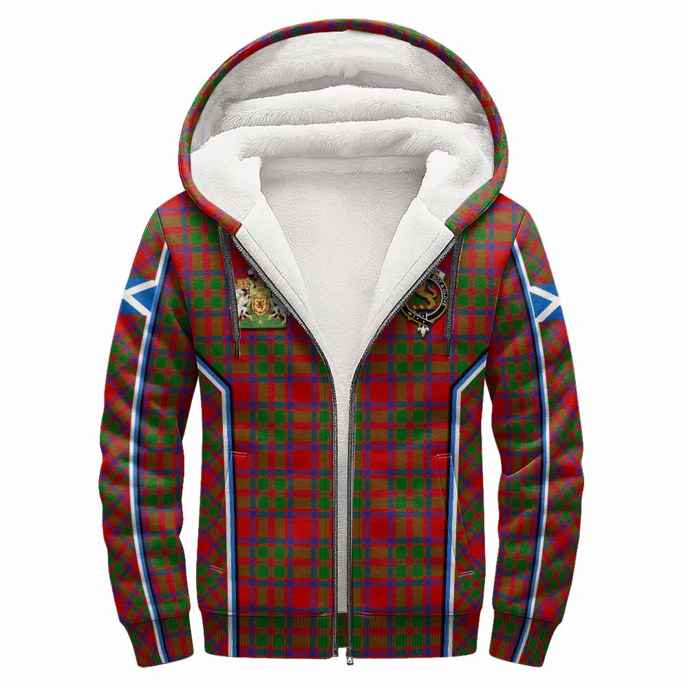 MacIntosh (McIntosh) Tartan Crest Sherpa Hoodie Scotland Coat of Arm Flag Style - Tartan Vibes Clothing