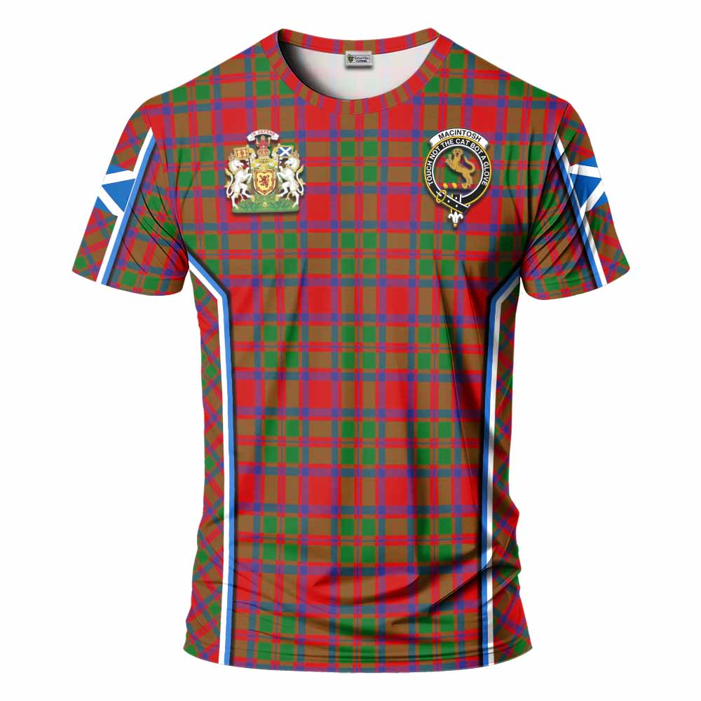 MacIntosh (McIntosh) Tartan Crest T-shirt Scotland Coat of Arm Flag Style - Tartan Vibes Clothing