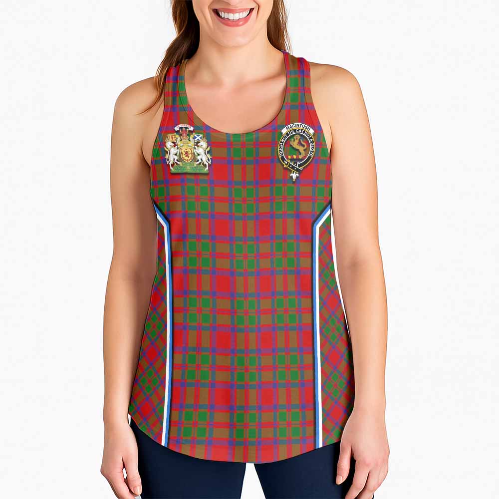 MacIntosh (McIntosh) Tartan Crest Women Racerback Tanks Scotland Coat of Arm Flag Style - Tartan Vibes Clothing