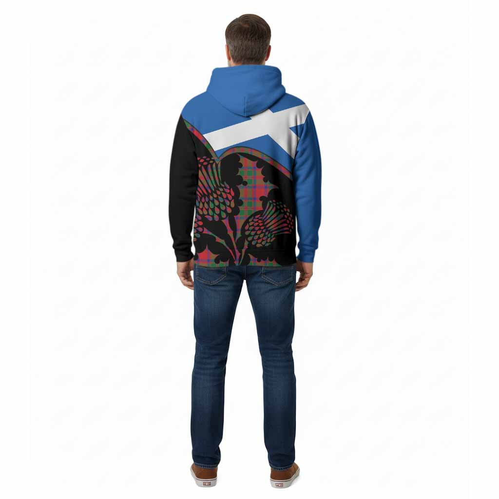 MacIntosh (McIntosh) Tartan Family Crest Cotton Hoodie Scotland Thistle Floral Flag Style