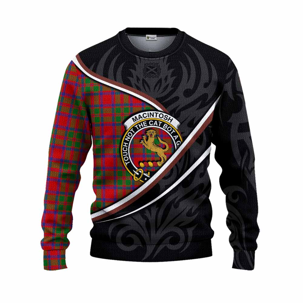 MacIntosh (McIntosh) Tartan Family Crest Knitted Sweater Celtic Scottish Thistle Floral - Tartan Vibes Clothing