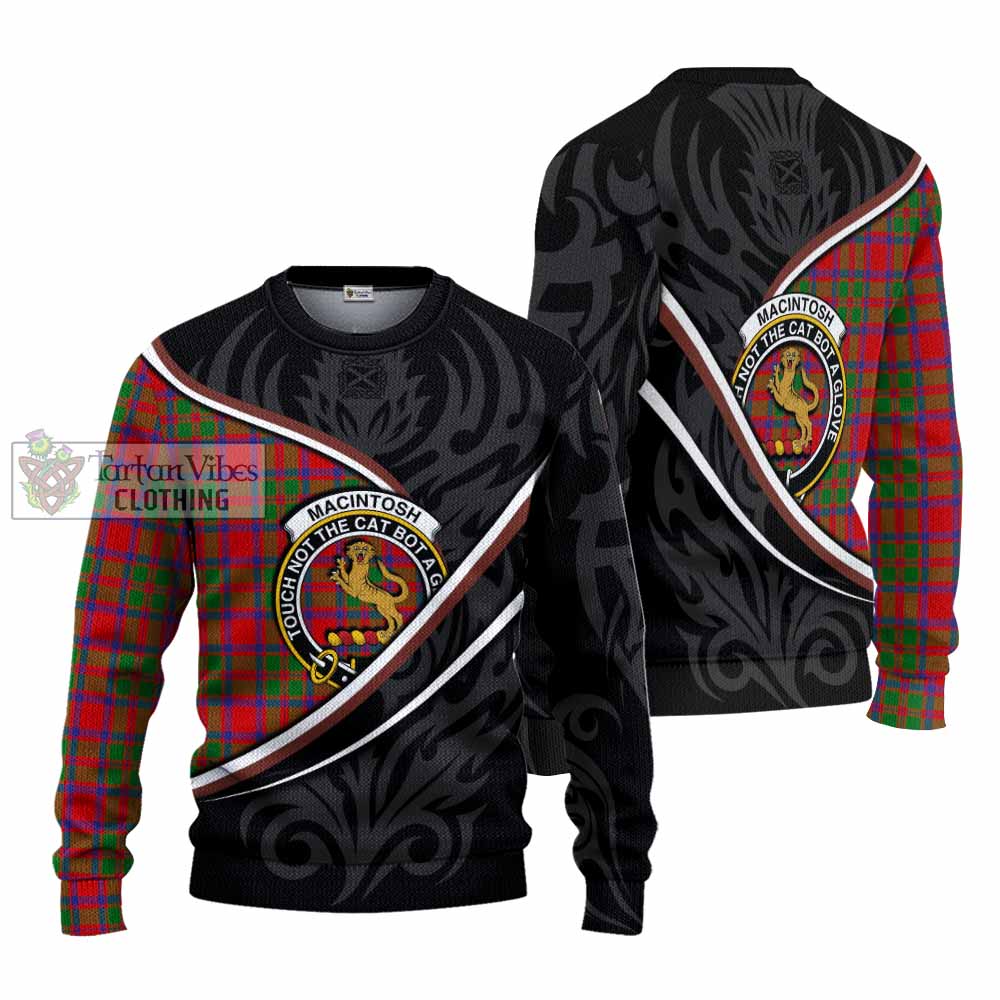 MacIntosh (McIntosh) Tartan Family Crest Knitted Sweater Celtic Scottish Thistle Floral - Tartan Vibes Clothing