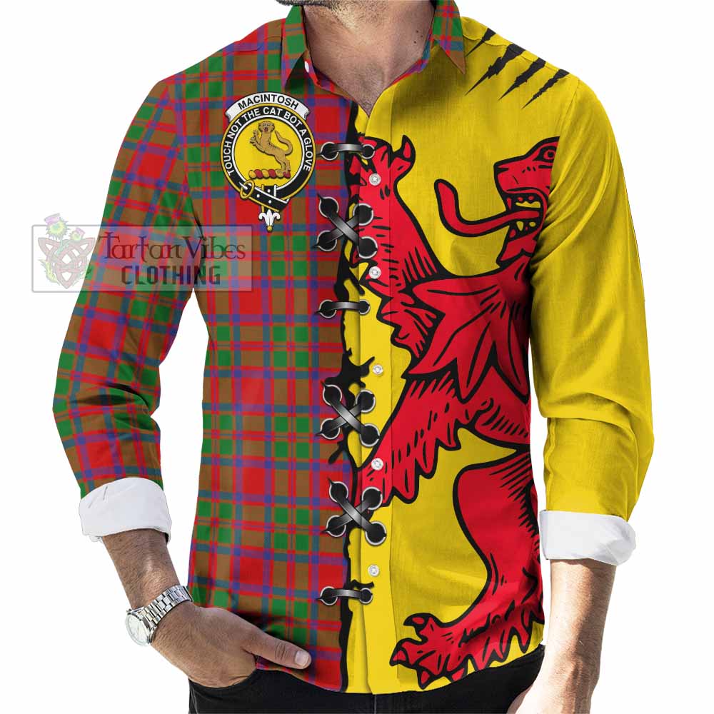 MacIntosh (McIntosh) Tartan Family Crest Long Sleeve Button Shirts Lion Rampant Honor - Tartan Vibes Clothing
