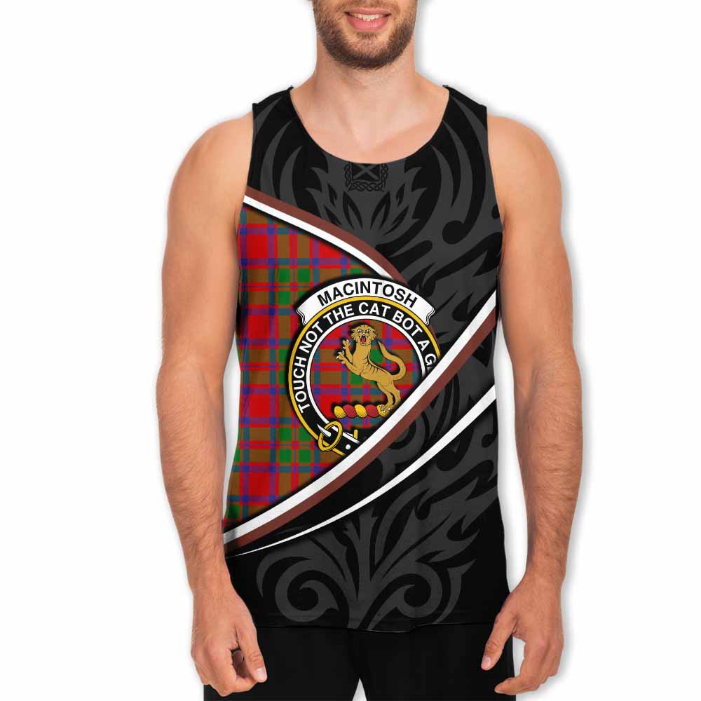 MacIntosh (McIntosh) Tartan Family Crest Men Tank Top Celtic Scottish Thistle Floral - Tartan Vibes Clothing