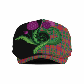 MacIntosh (McIntosh) Tartan Flat Cap, Jeff Cap Traditional Scottish Thistle
