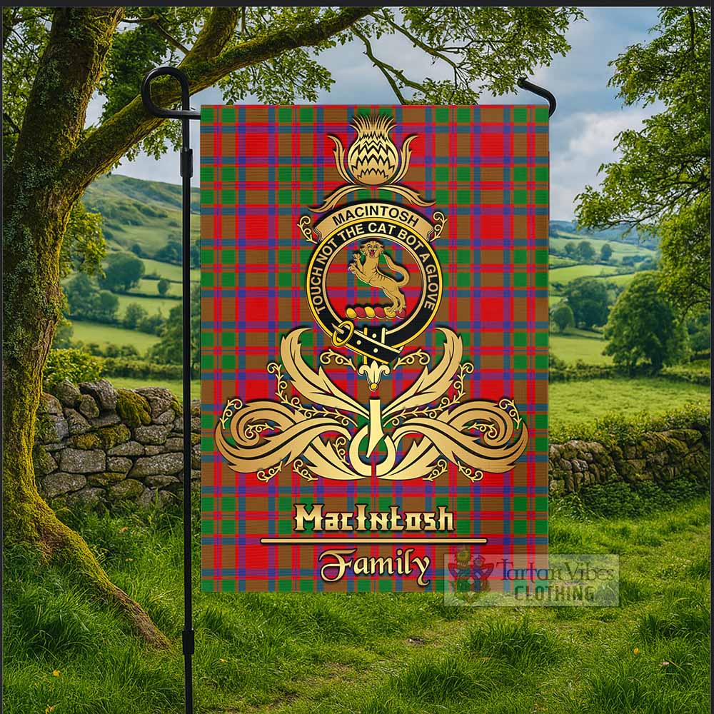 MacIntosh (McIntosh) Tartan Garden Flag with Highland Thistle Cherish Family Crest Style - Tartan Vibes Clothing