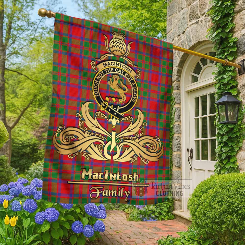 MacIntosh (McIntosh) Tartan Garden Flag with Highland Thistle Cherish Family Crest Style - Tartan Vibes Clothing