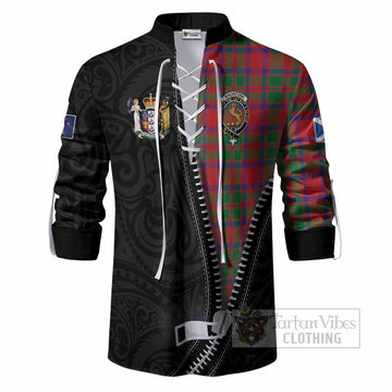 MacIntosh (McIntosh) Tartan Ghillie Shirt New Zealand Pattern Unique Zipper Stylized