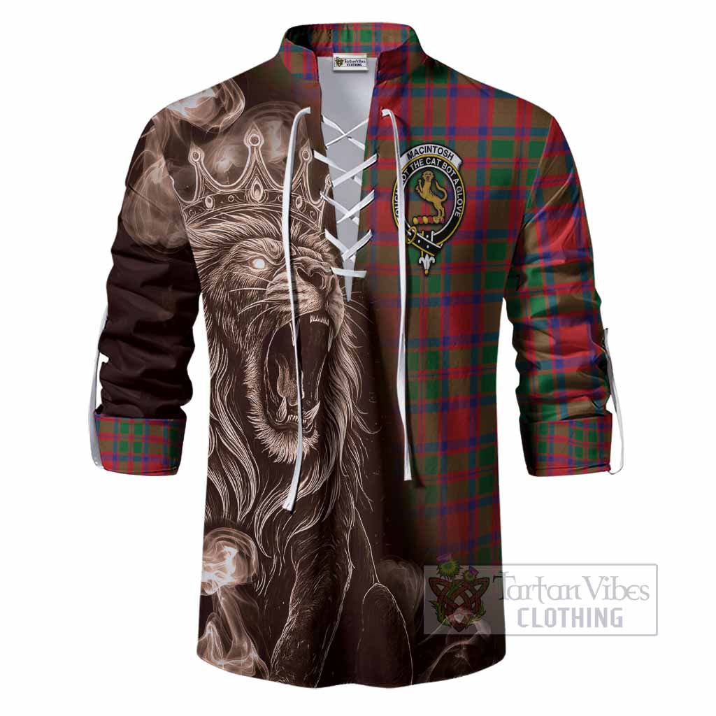 MacIntosh (McIntosh) Tartan Ghillie Shirt Roaring Lion Heritage