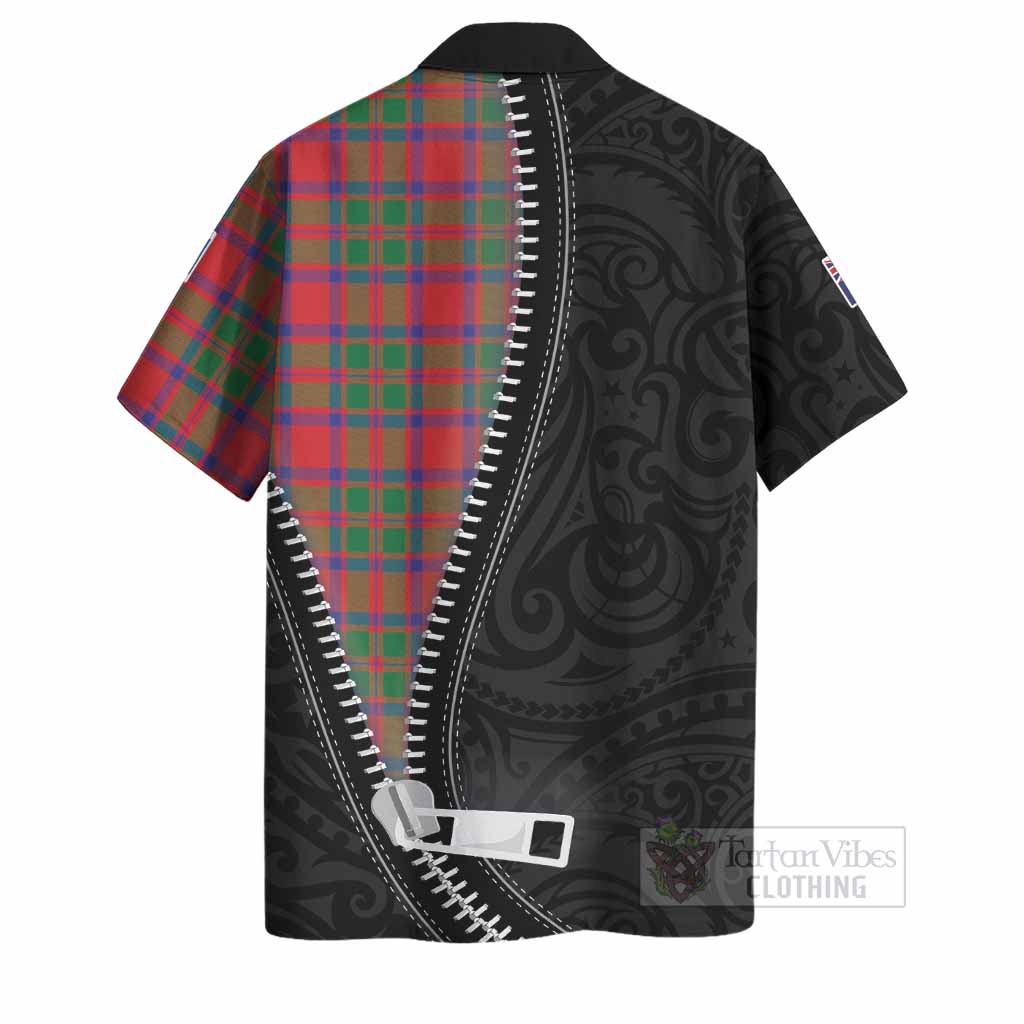 MacIntosh (McIntosh) Tartan Hawaiian Shirt New Zealand Pattern Unique Zipper Stylized