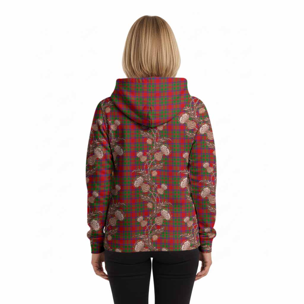 MacIntosh (McIntosh) Tartan Hoodie Seamless Scottish Thistle Flowers