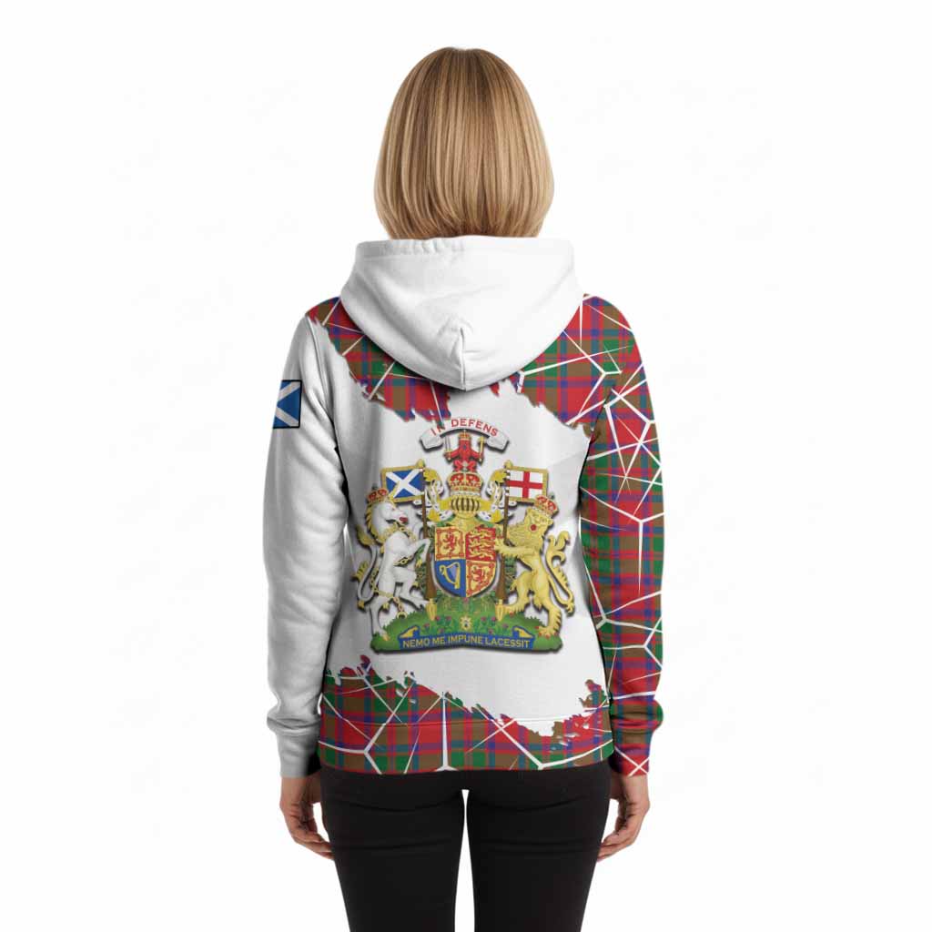 MacIntosh (McIntosh) Tartan Hoodie with Family Crest and Lion Rampant Grunge Style