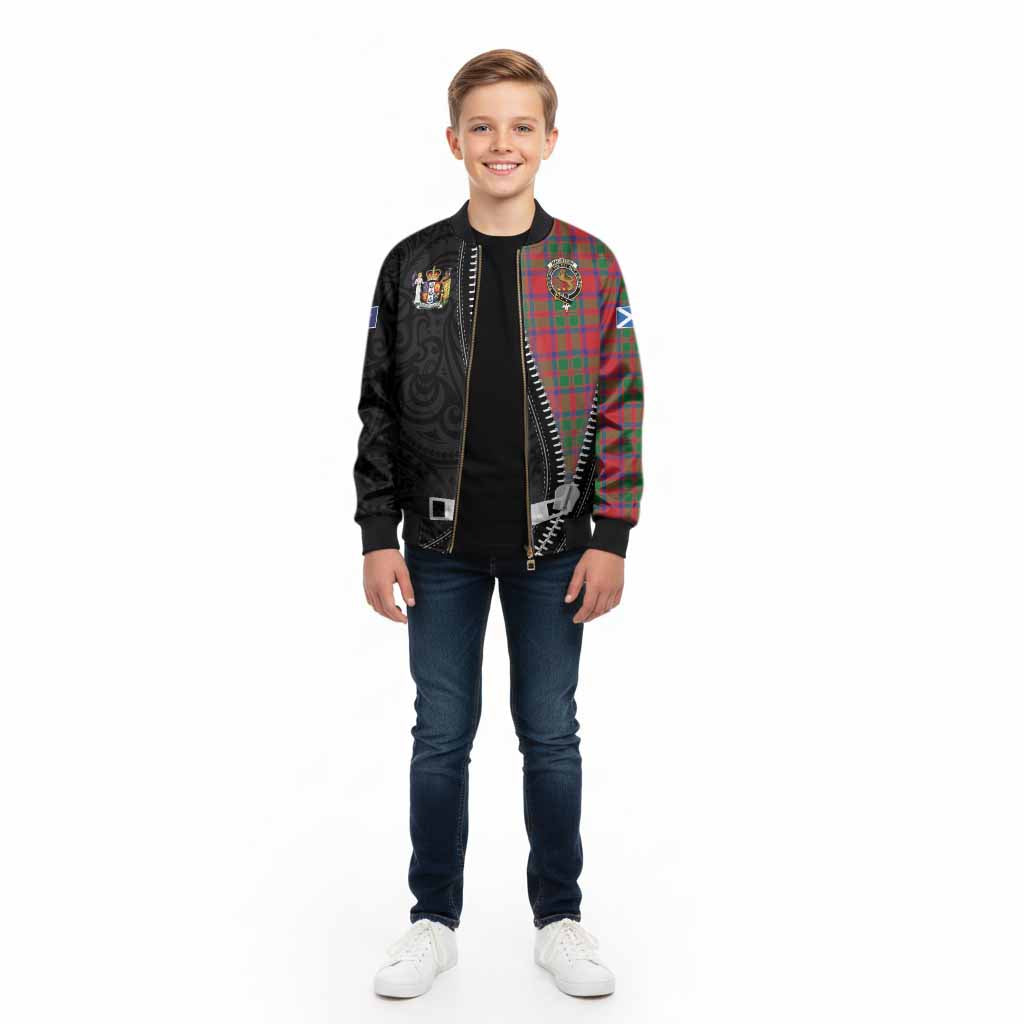 MacIntosh (McIntosh) Tartan Kid Bomber Jacket New Zealand Pattern Unique Zipper Stylized