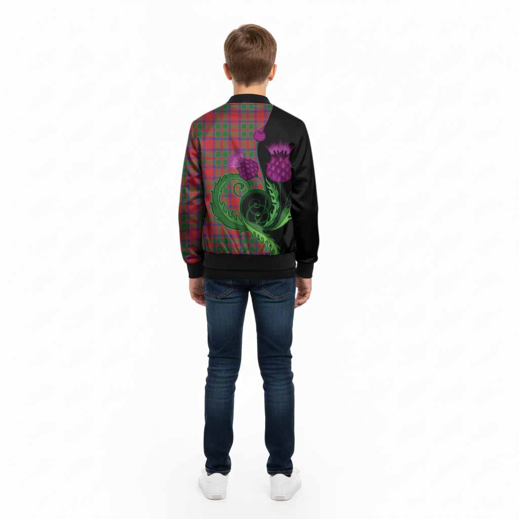 MacIntosh (McIntosh) Tartan Kid Bomber Jacket Traditional Scottish Thistle