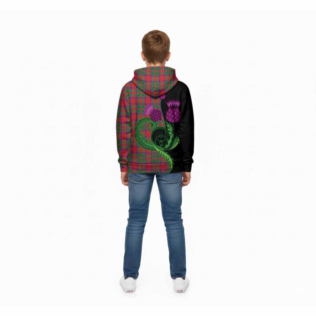 MacIntosh (McIntosh) Tartan Kid Hoodie Traditional Scottish Thistle