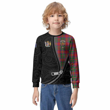 MacIntosh (McIntosh) Tartan Kid Knitted Sweatshirt New Zealand Pattern Unique Zipper Stylized