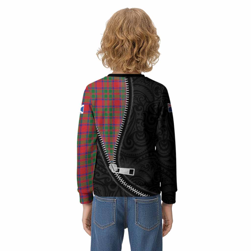 MacIntosh (McIntosh) Tartan Kid Knitted Sweatshirt New Zealand Pattern Unique Zipper Stylized