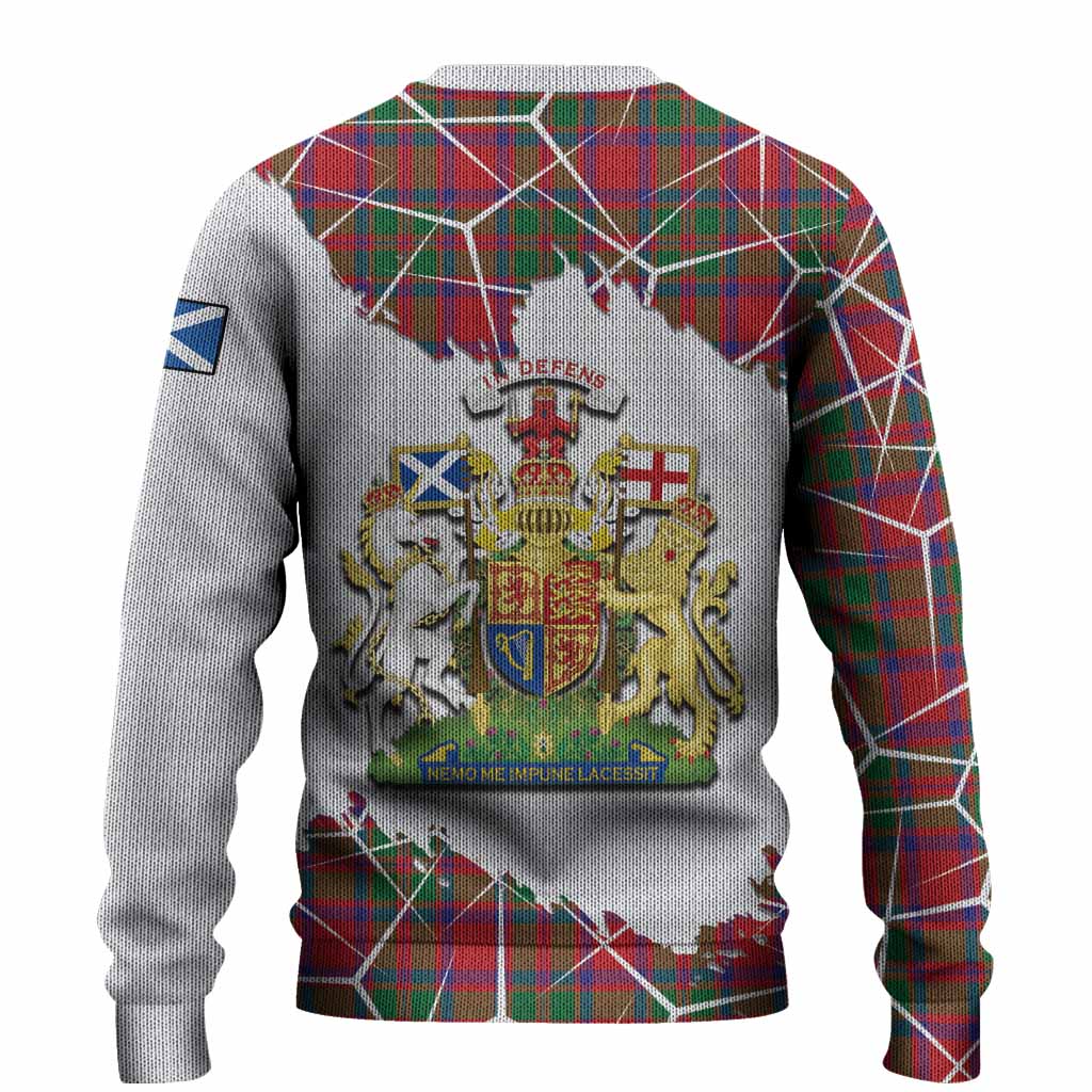 MacIntosh (McIntosh) Tartan Knitted Sweater with Family Crest and Lion Rampant Grunge Style