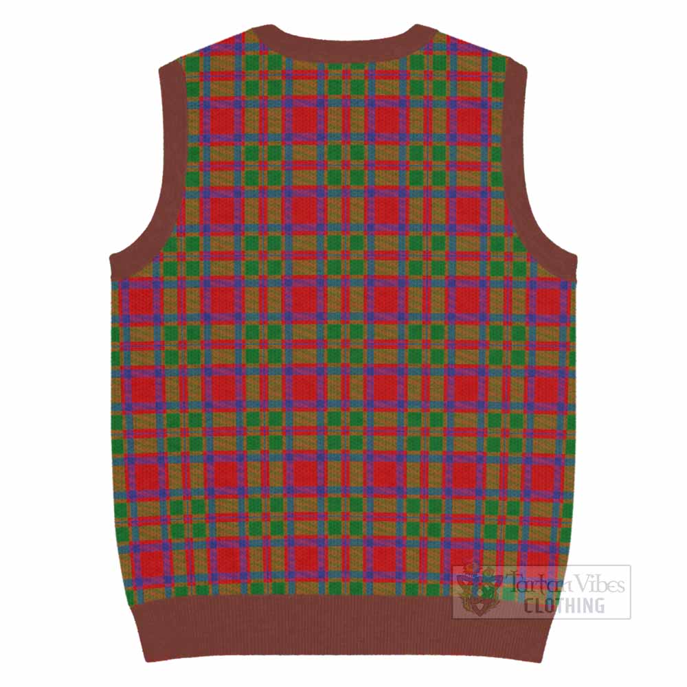 MacIntosh (McIntosh) Tartan Knitted V-Neck Vest with Family Crest - Tartan Vibes Clothing