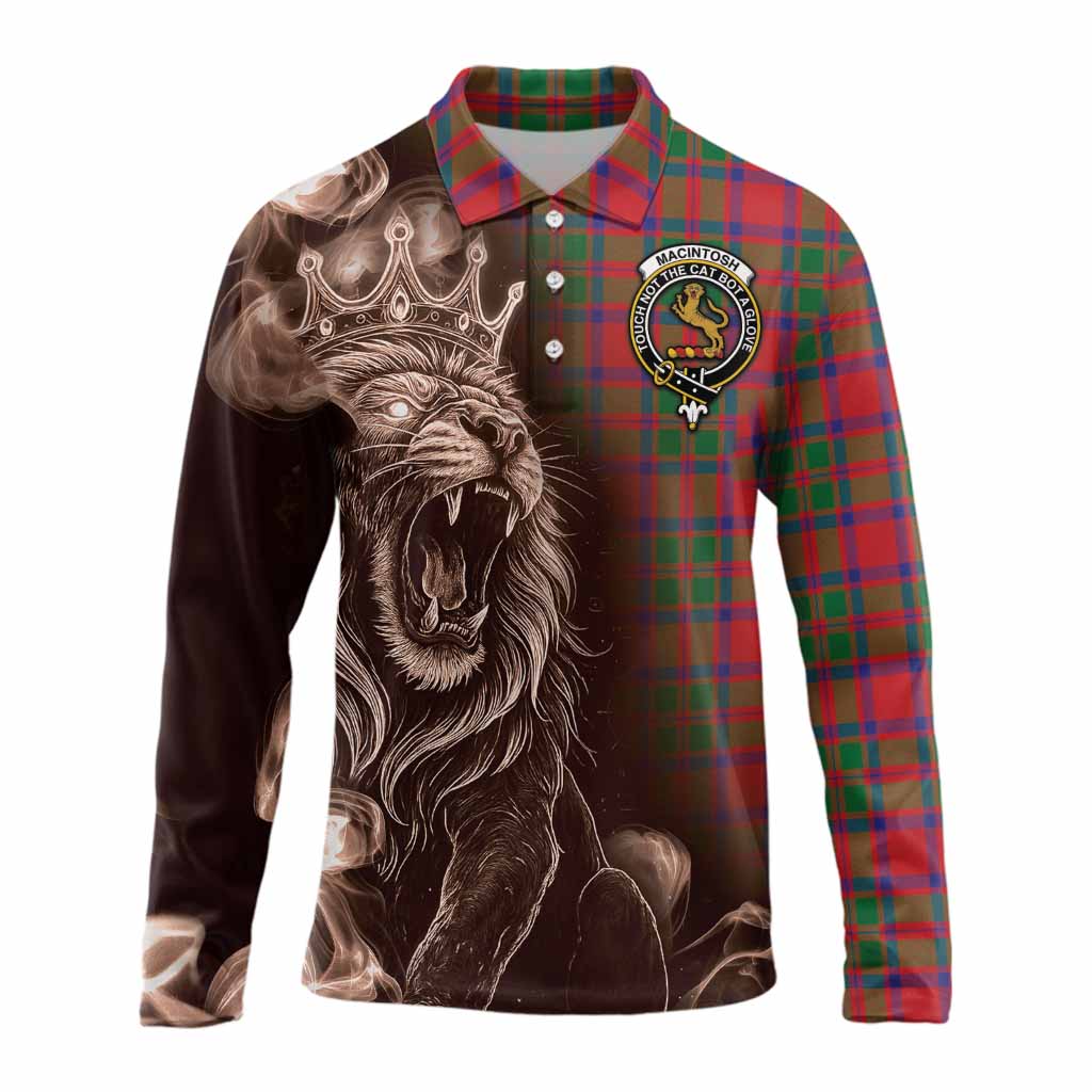 MacIntosh (McIntosh) Tartan Long Sleeve Polo Shirt Roaring Lion Heritage