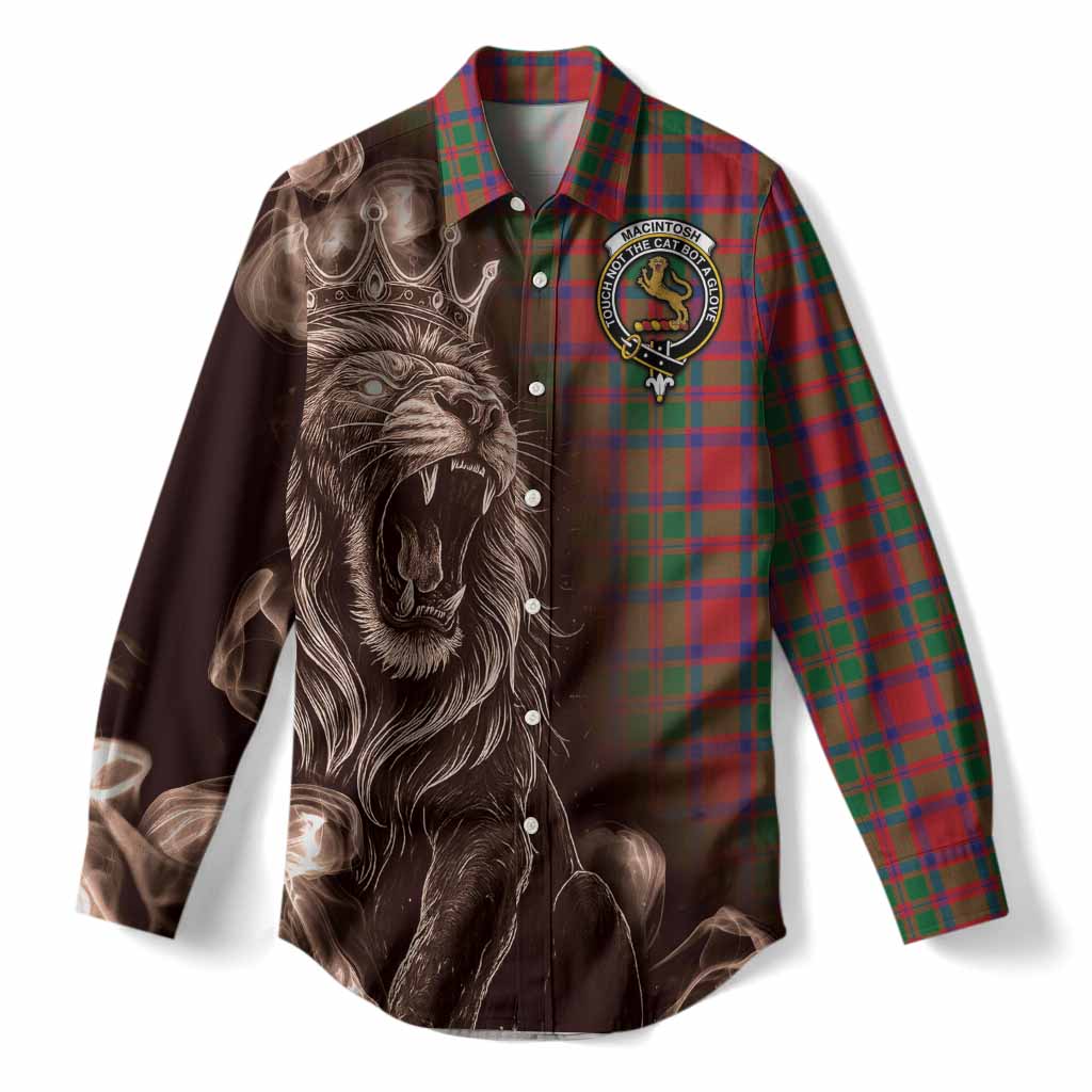 MacIntosh (McIntosh) Tartan Women Casual Shirt Roaring Lion Heritage