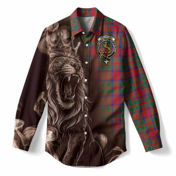 MacIntosh (McIntosh) Tartan Women Casual Shirt Roaring Lion Heritage