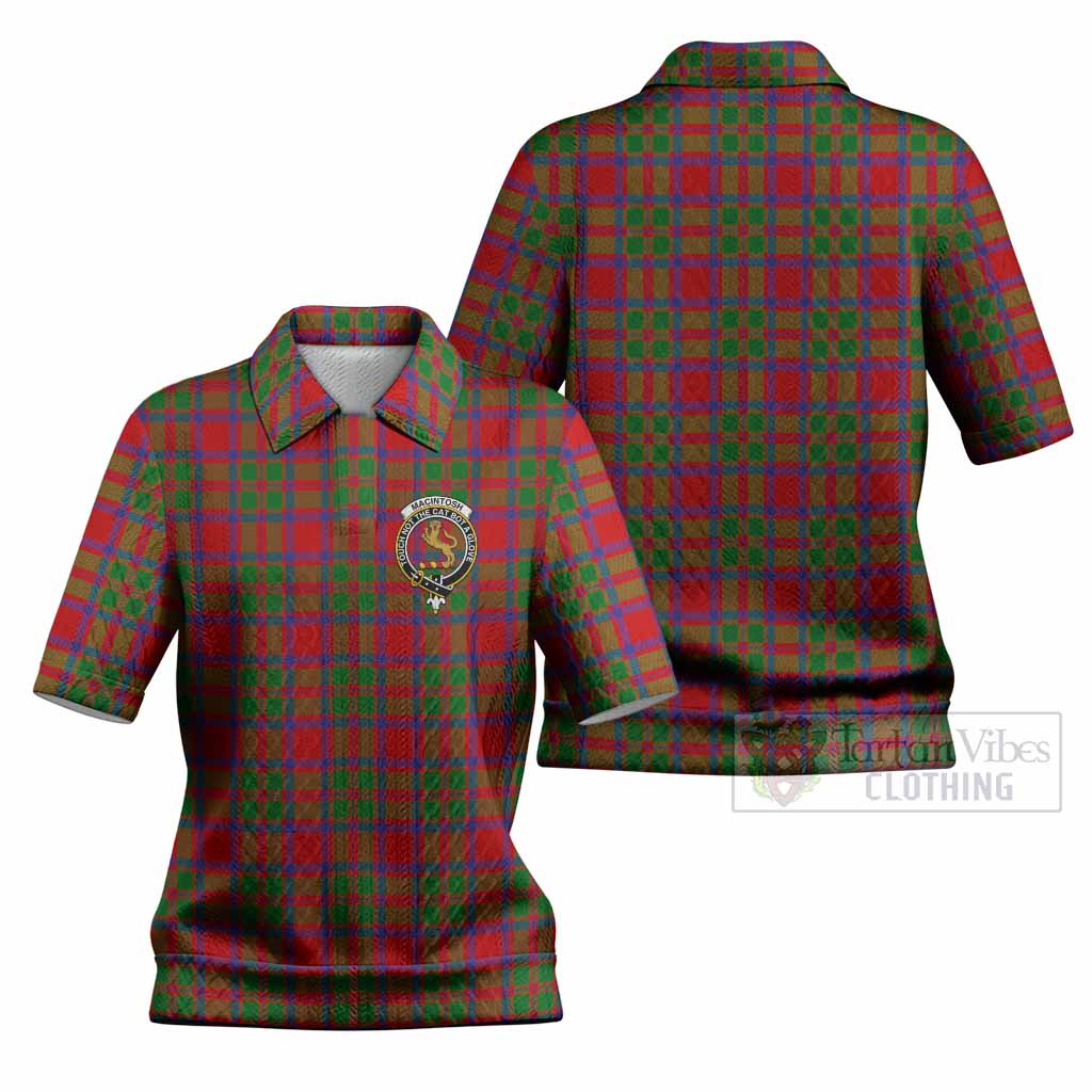 MacIntosh (McIntosh) Tartan Women’s Polo Sweater Top with Family Crest