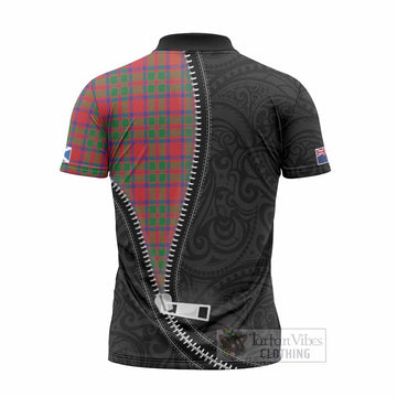MacIntosh (McIntosh) Tartan Zipper Polo Shirt New Zealand Pattern Unique Zipper Stylized