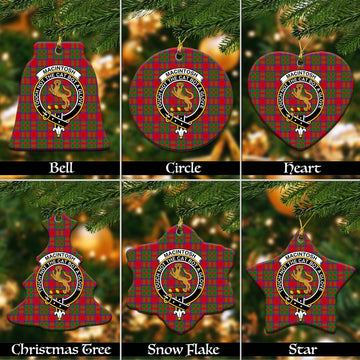MacIntosh (McIntosh) Tartan Christmas Ceramic Ornaments with Family Crest Ceramic - Tartan Vibes Clothing