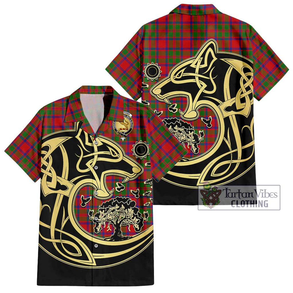MacIntosh (McIntosh) Tartan Hawaiian Shirt with Family Crest Celtic Wolf Style Kid - Tartan Vibes Clothing