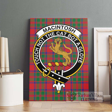 MacIntosh (McIntosh) Tartan Canvas Print Wall Art with Family Crest Without Frame - Tartan Vibes Clothing
