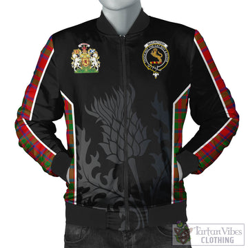 MacIntosh Modern Tartan Bomber Jacket with Family Crest and Scottish Thistle Vibes Sport Style