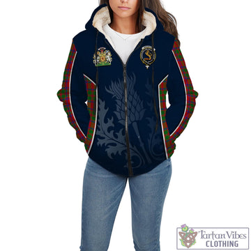 Tartan Vibes Clothing MacIntosh Modern Tartan Sherpa Hoodie with Family Crest and Scottish Thistle Vibes Sport Style