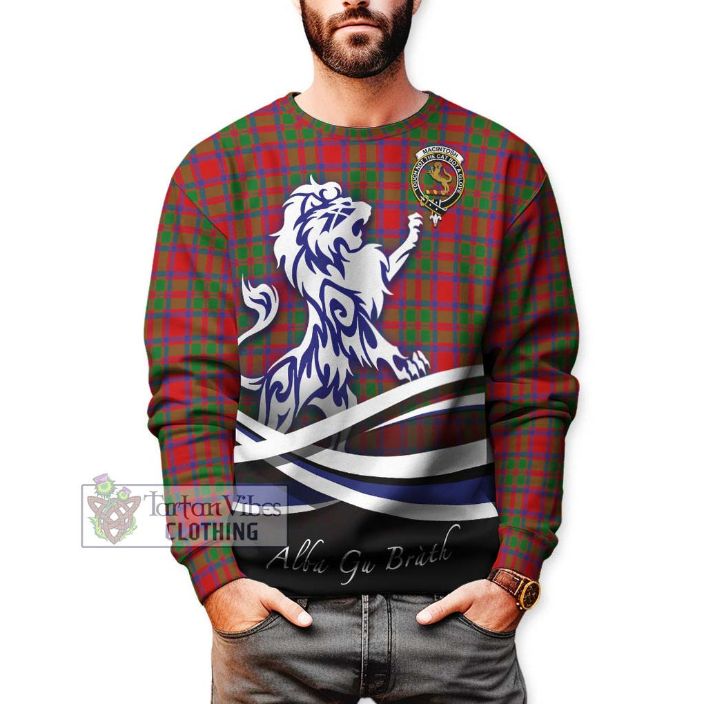 MacIntosh (McIntosh) Tartan Sweatshirt with Alba Gu Brath Regal Lion Emblem Unisex - Tartan Vibes Clothing