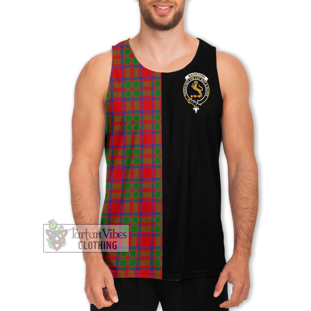 MacIntosh (McIntosh) Tartan Men's Tank Top with Family Crest and Half Of Me Style Men - Tartanvibesclothing Shop