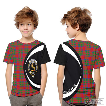 MacIntosh (McIntosh) Tartan Kid T-Shirt with Family Crest Circle Style Youth XL Size14 - Tartan Vibes Clothing