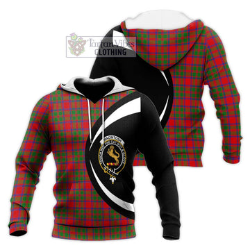 MacIntosh (McIntosh) Tartan Knitted Hoodie with Family Crest Circle Style Unisex Knitted Pullover Hoodie - Tartan Vibes Clothing