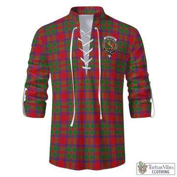 MacIntosh Modern Tartan Men's Scottish Traditional Jacobite Ghillie Kilt Shirt with Family Crest